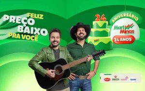 Fernando e Sorocaba estrelam a campanha de 24 anos do Mart Minas, celebrando a mineiridade com música, alegria e preços baixos para os clientes.